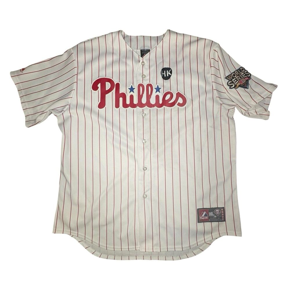 Jayson Werth #28 Philadelphia Phillies 2008 World Series Home Jersey Men's XL 50